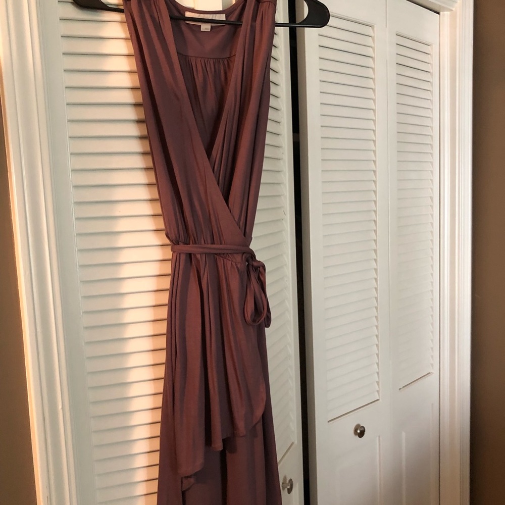 Deep V wrap dress